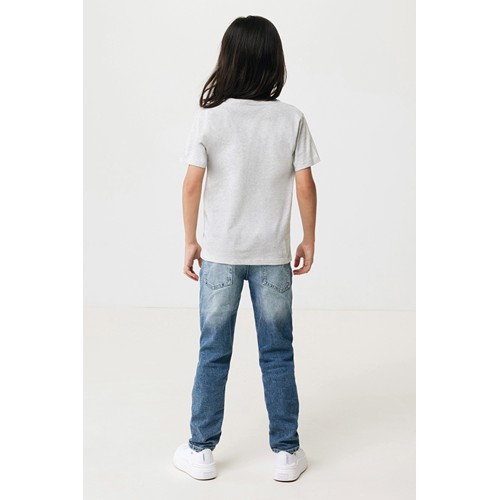moteado gris claro IQONIQ Koli Camiseta Infantil Light Weight Algodón Reciclado