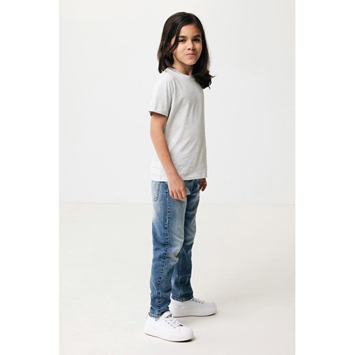 moteado gris claro IQONIQ Koli Camiseta Infantil Light Weight Algodón Reciclado