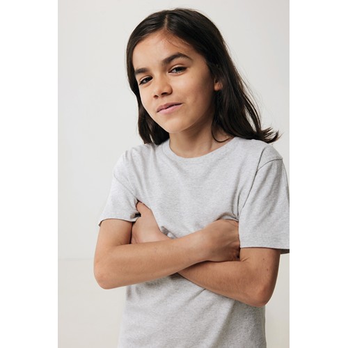 moteado gris claro IQONIQ Koli Camiseta Infantil Light Weight Algodón Reciclado