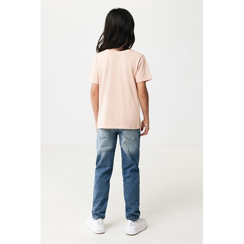 melocotón IQONIQ Koli Camiseta Infantil Light Weight Algodón Reciclado