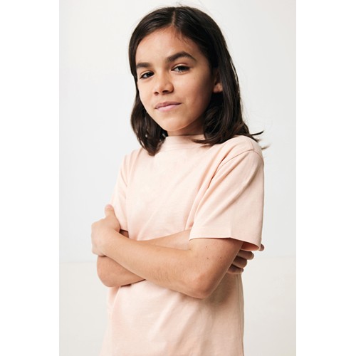 melocotón IQONIQ Koli Camiseta Infantil Light Weight Algodón Reciclado