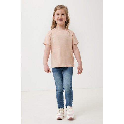 melocotón IQONIQ Koli Camiseta Infantil Light Weight Algodón Reciclado