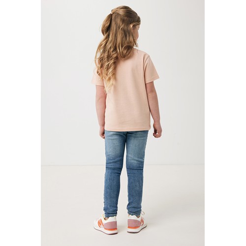 melocotón IQONIQ Koli Camiseta Infantil Light Weight Algodón Reciclado