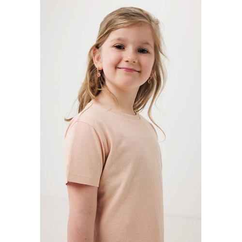 melocotón IQONIQ Koli Camiseta Infantil Light Weight Algodón Reciclado