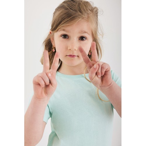 verde menta IQONIQ Koli Camiseta Infantil Light Weight Algodón Reciclado