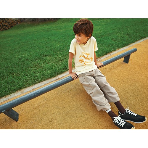 crema IQONIQ Koli Camiseta Infantil Light Weight Algodón Reciclado