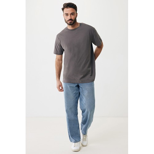 antracita IQONIQ Kakadu Camiseta Relax Fit Algodón Reciclado