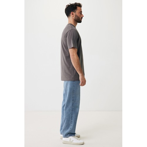 antracita IQONIQ Kakadu Camiseta Relax Fit Algodón Reciclado