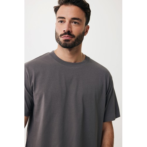 antracita IQONIQ Kakadu Camiseta Relax Fit Algodón Reciclado