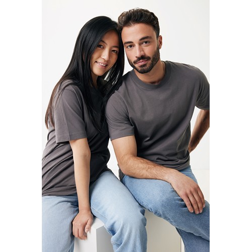antracita IQONIQ Kakadu Camiseta Relax Fit Algodón Reciclado