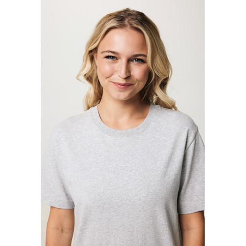gris chiné IQONIQ Kakadu Camiseta Relax Fit Algodón Reciclado