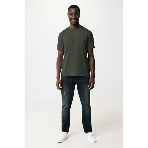 kaki IQONIQ Sierra Camiseta Light Weight Algodón Reciclado