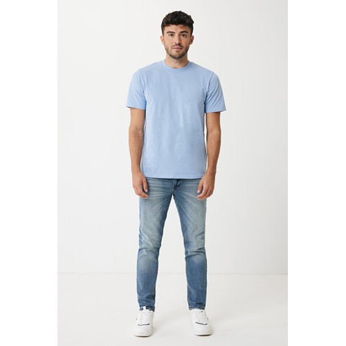 azul celeste IQONIQ Sierra Camiseta Light Weight Algodón Reciclado