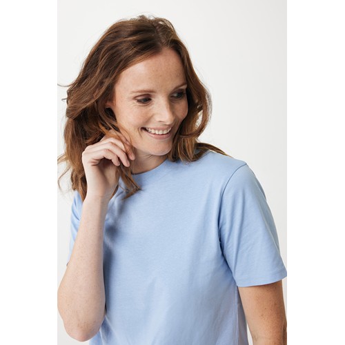 azul celeste IQONIQ Sierra Camiseta Light Weight Algodón Reciclado