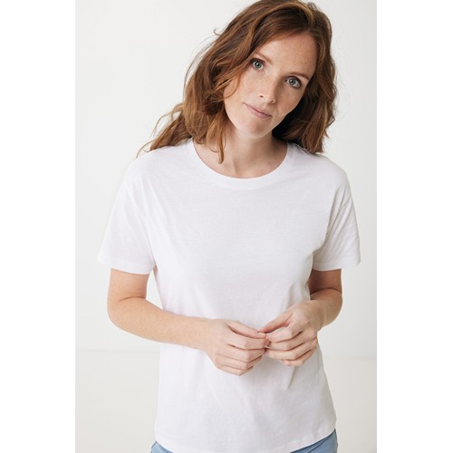 white IQONIQ Sierra Camiseta Light Weight Algodón Reciclado