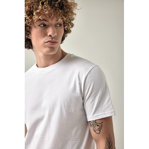 white IQONIQ Sierra Camiseta Light Weight Algodón Reciclado