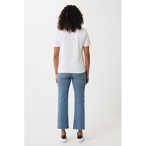 white IQONIQ Sierra Camiseta Light Weight Algodón Reciclado