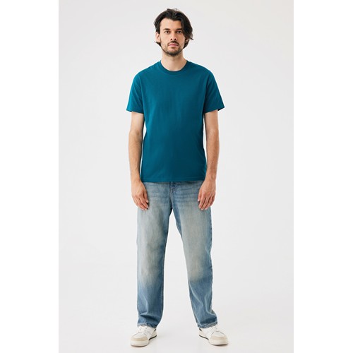 azul azulado profundo IQONIQ Sierra Camiseta Light Weight Algodón Reciclado