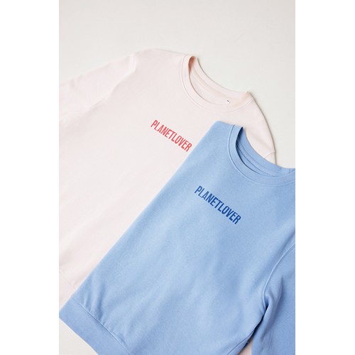 azul celeste IQONIQ Etosha Sudadera Cuello Redondo Light Weight Algodón R