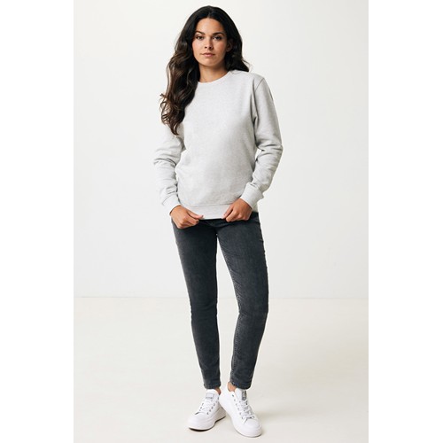moteado gris claro IQONIQ Etosha Sudadera Cuello Redondo Light Weight Algodón R