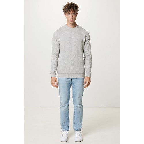 moteado gris claro IQONIQ Etosha Sudadera Cuello Redondo Light Weight Algodón R