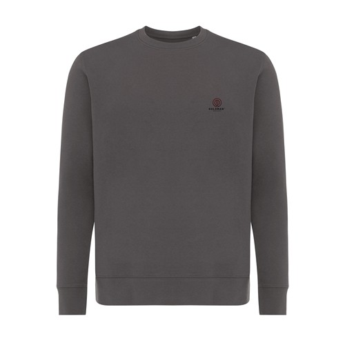 antracita IQONIQ Etosha Sudadera Cuello Redondo Light Weight Algodón R