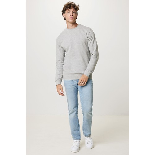 moteado gris claro IQONIQ Etosha Sudadera Cuello Redondo Light Weight Algodón R