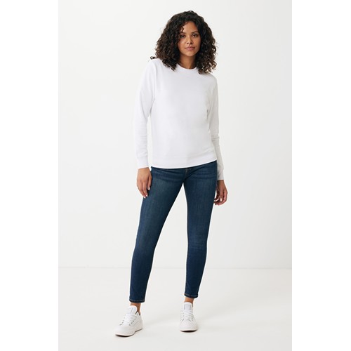 white IQONIQ Etosha Sudadera Cuello Redondo Light Weight Algodón R