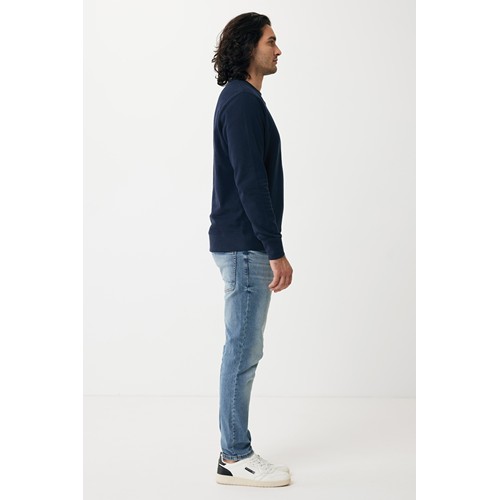 azul marino IQONIQ Etosha Sudadera Cuello Redondo Light Weight Algodón R