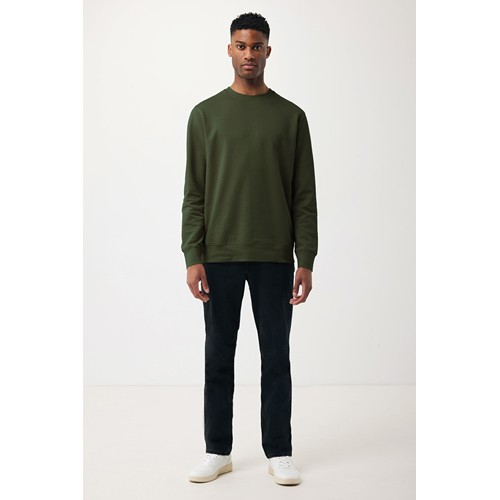 kaki IQONIQ Etosha Sudadera Cuello Redondo Light Weight Algodón R