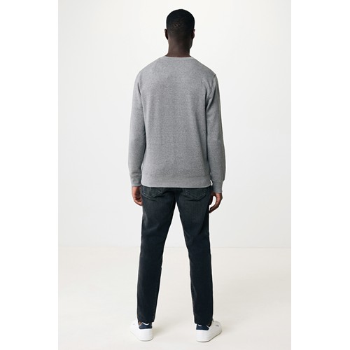 antracita claro moteado IQONIQ Etosha Sudadera Cuello Redondo Light Weight Algodón R