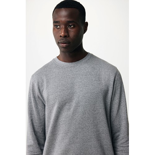 antracita claro moteado IQONIQ Etosha Sudadera Cuello Redondo Light Weight Algodón R