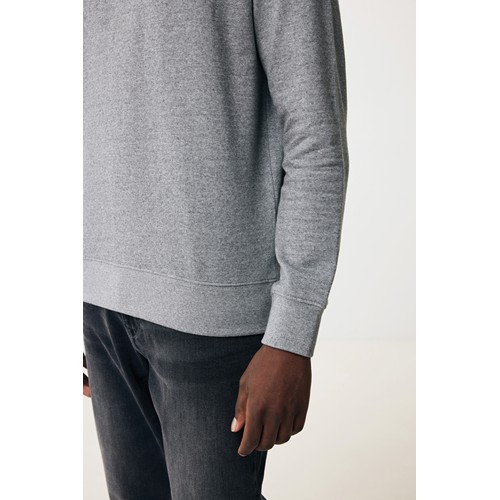 antracita claro moteado IQONIQ Etosha Sudadera Cuello Redondo Light Weight Algodón R