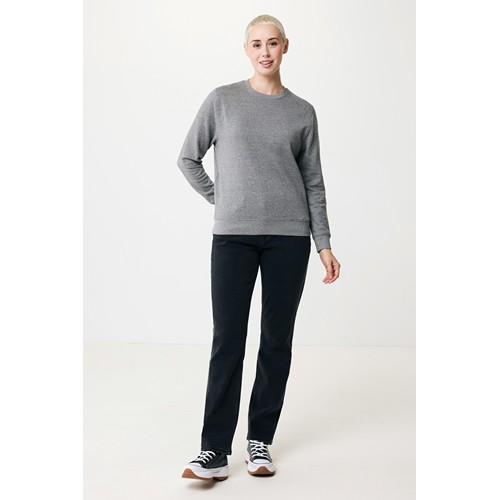 antracita claro moteado IQONIQ Etosha Sudadera Cuello Redondo Light Weight Algodón R