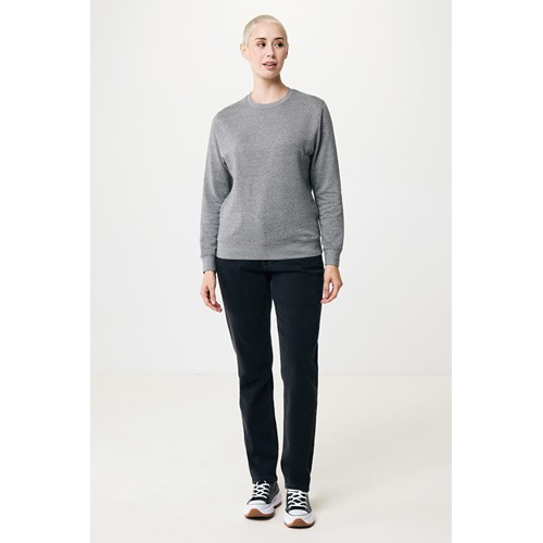 antracita claro moteado IQONIQ Etosha Sudadera Cuello Redondo Light Weight Algodón R