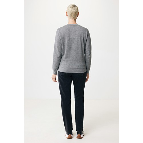 antracita claro moteado IQONIQ Etosha Sudadera Cuello Redondo Light Weight Algodón R