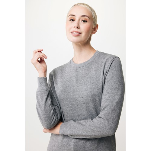 antracita claro moteado IQONIQ Etosha Sudadera Cuello Redondo Light Weight Algodón R