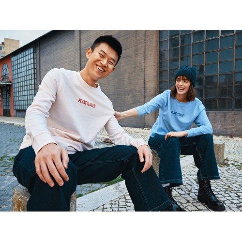 azul celeste IQONIQ Etosha Sudadera Cuello Redondo Light Weight Algodón R