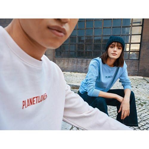 azul celeste IQONIQ Etosha Sudadera Cuello Redondo Light Weight Algodón R