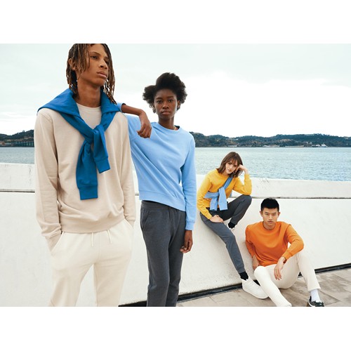 azul celeste IQONIQ Etosha Sudadera Cuello Redondo Light Weight Algodón R