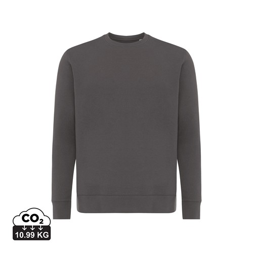antracita IQONIQ Etosha Sudadera Cuello Redondo Light Weight Algodón R