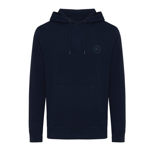 azul marino IQONIQ Rila Sudadera Capucha Light Weight Algodón Reciclado