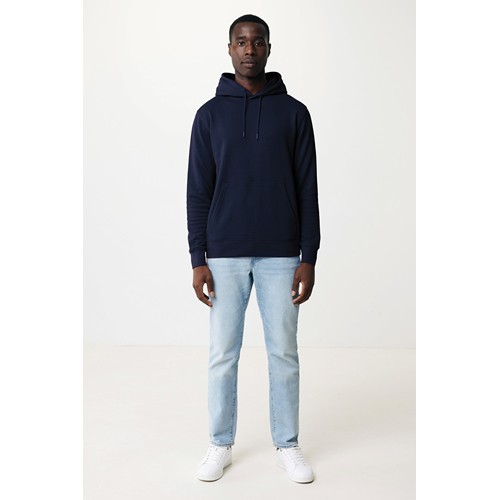azul marino IQONIQ Rila Sudadera Capucha Light Weight Algodón Reciclado