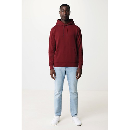 burdeos IQONIQ Rila Sudadera Capucha Light Weight Algodón Reciclado