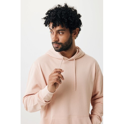 melocotón IQONIQ Rila Sudadera Capucha Light Weight Algodón Reciclado