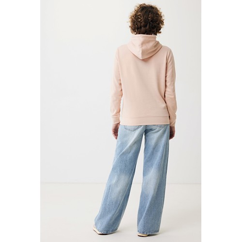 melocotón IQONIQ Rila Sudadera Capucha Light Weight Algodón Reciclado