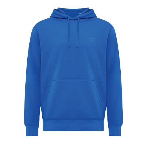 azulón IQONIQ Rila Sudadera Capucha Light Weight Algodón Reciclado