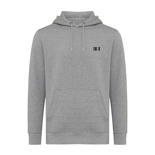 antracita claro moteado IQONIQ Rila Sudadera Capucha Light Weight Algodón Reciclado