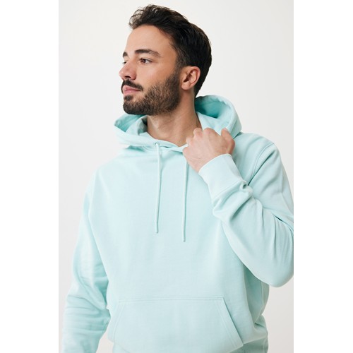 verde menta IQONIQ Rila Sudadera Capucha Light Weight Algodón Reciclado