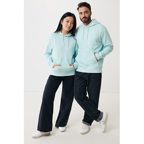 verde menta IQONIQ Rila Sudadera Capucha Light Weight Algodón Reciclado
